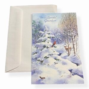Vintage Hallmark Christmas Card for‎ Grandson
